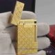 AAA Clone S.T. Dupont Ligne 2 Little Square Pattern Yellow Gold Cigar Lighter (2)_th.jpg
